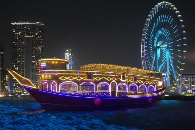 Deluxe Marina Dhow Cruise – Sail Through Dubai’s Iconic Skyline photo 1