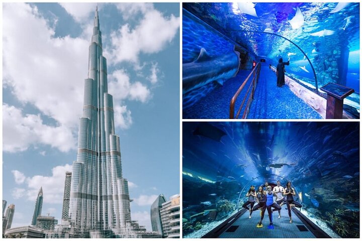 At The Top, Burj Khalifa Non-prime + Dubai Aquarium and Under water zoo